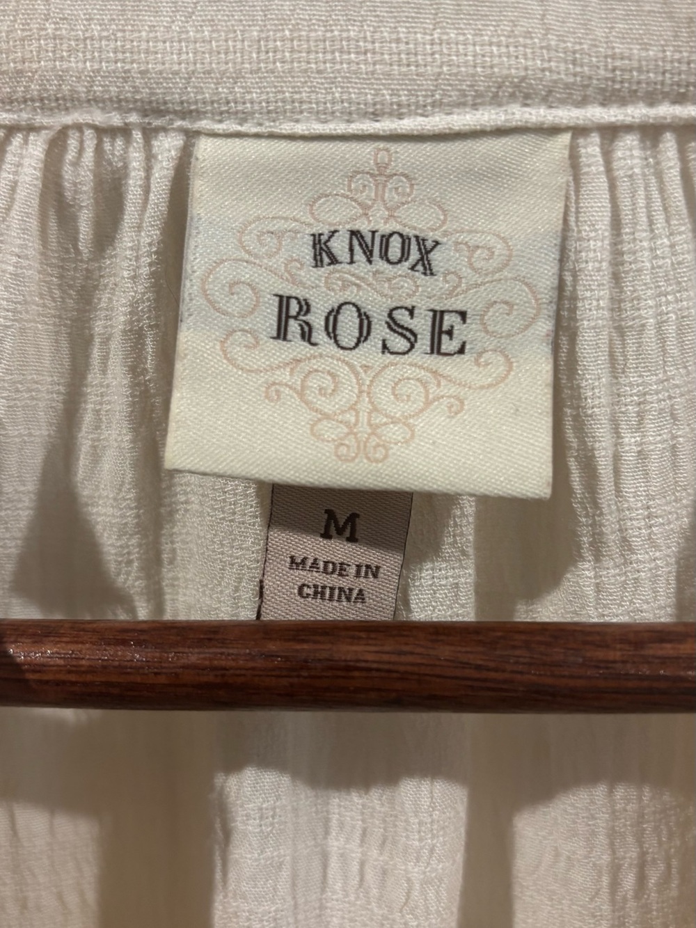 KNOX ROSE Cream Lace-Crochet Trim BoHo Peasant Top
SZ. M - Picture 6 of 6